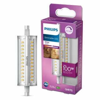 Philips LED Leuchtmittel Stabform 118mm 14W = 100W R7s 1600lm warmweiß 3000K DIMMBAR