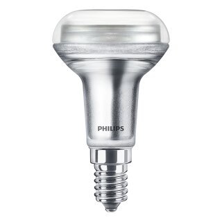 Philips LED Leuchtmittel Glas Reflektor R50 1,4W = 25W E14 klar 105lm warmweiß 2700K 36°