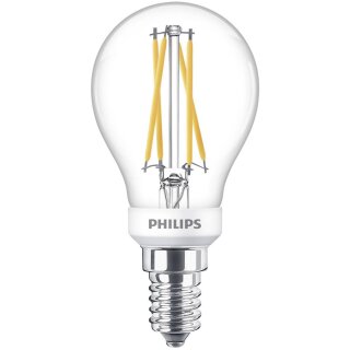 Philips LED Filament Tropfen 4,5W = 40W E14 klar 470lm WarmGlow 2200K - 2700K DIMMBAR