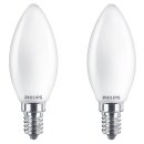 2 x Philips LED Filament Leuchtmittel Kerzen 4,3W = 40W...