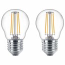 2 x Philips LED Filament Leuchtmittel Tropfen 4,3W = 40W E27 klar 470lm warmweiß 2700K