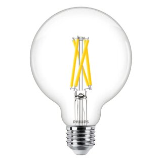 Philips LED Filament G95 Globe 5,9W = 60W E27 klar 806lm WarmGlow 2200K-2700K Ra>90 DIMMBAR