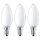 3 x Philips LED Filament Leuchtmittel Kerzen 4,3W = 40W E14 matt 470lm warmweiß 2700K