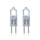 2 x Philips Halogen Leuchtmittel Stiftsockellampe 35W = 50W GY6,35 klar 12V 500lm warmweiß 3100K