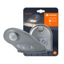 Ledvance Door LED Down Batterie Silber IP54 1W 40lm...