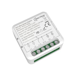 Spectrum Smart Switch Schalter Mini zweistufig 100-240V 5A/10A IP20 WiFi Bluetooth