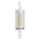 Osram LED Leuchtmittel Stabform Slim Line 78mm 7W = 60W R7s 806lm warmweiß 2700K 300°