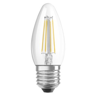 Osram LED Filament Leuchtmittel Kerze 4W = 40W E27 klar 470lm warmweiß 2700K