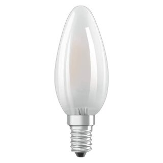 Osram LED Filament Leuchtmittel Kerze 4W = 40W E14 matt 470lm kaltweiß 6500K Tageslicht