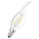 Osram LED Filament Windstoßkerze 4W = 40W E14 klar 470lm warmweiß 2700K DIMMBAR