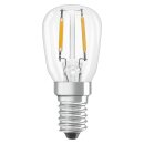 2 x Osram LED Filament Leuchtmittel Röhre T26 Kühlschrank 2,2W = 12W E14 klar 110lm warmweiß 2700K