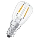 2 x Osram LED Filament Leuchtmittel Röhre T26 Kühlschrank 2,2W = 12W E14 klar 110lm warmweiß 2700K