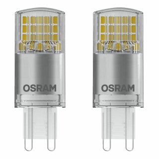 2 x Osram LED Leuchtmittel Stiftsockel 3,8W = 40W G9 470lm warmweiß 2700K 300°