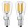 2 x Osram LED Filament Leuchtmittel Röhre T26 Kühlschrank 2,8W = 25W E14 klar 250lm warmweiß 2700K