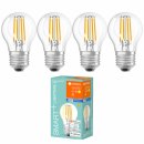 4 x Ledvance LED Smart+ Filament Tropfen 4W = 40W E27...