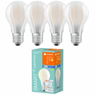 4 x Ledvance LED Smart+ Filament A67 Birne 7,5W = 75W E27 matt 1055lm warmweiß 2700K Dimmbar App Google Alexa Bluetooth