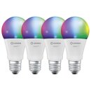 4 x Ledvance LED Smart+ Birne A60 9W = 60W E27 matt 806lm RGBW 2700K-6500K Dimmbar App Google Alexa + Fernbedienung WiFi