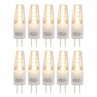 10 x LED Leuchtmittel Stiftsockellampe 1W = 11W G4 100lm 927 warmweiß 2700K Ra>90 360°