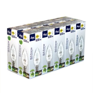 10 x Leuci Kerze Eco Halogen Glühbirne gedreht 42W = 60W...