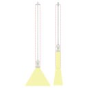 Spectrum 3-Phasen-Stromschiene Pendelleuchte Chloe Slim Weiß max. 25W GU10 MR11 kürzbar verstellbarer Abstrahlwinkel