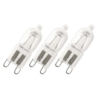 3 x GoOn Halogen Leuchtmittel Stiftsockellampe 25W G9 klar 200lm warmweiß 2700K