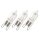 3 x GoOn Halogen Leuchtmittel Stiftsockellampe 25W G9 klar 200lm warmweiß 2700K
