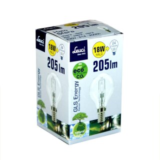 1 x Leuci Eco Halogen Glühbirne Tropfen 18W = 25W / 24W...