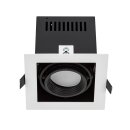 Spectrum Einbauleuchte Modern Day Mini Weiß eckig 11,2x11,2cm max. 50W GU10 ohne Leuchtmittel