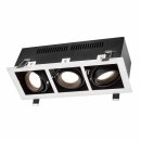 Spectrum Einbauleuchte Modern Day Mini Weiß eckig 28,9x11,2cm max. 3 x 50W GU10 ohne Leuchtmittel