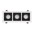 Spectrum Einbauleuchte Modern Day Mini Weiß eckig 28,9x11,2cm max. 3 x 50W GU10 ohne Leuchtmittel