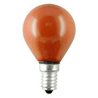 Merkur Glühbirne Tropfen Kugel 15W E14 farbig bunt Glühlampe Rot dimmbar