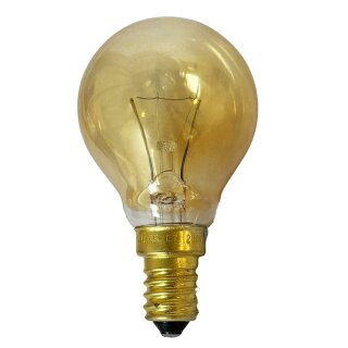 Merkur Glühbirne Tropfen 25W E14 Gold gelüstert 25 Watt Glühlampe warmweiß dimmbar