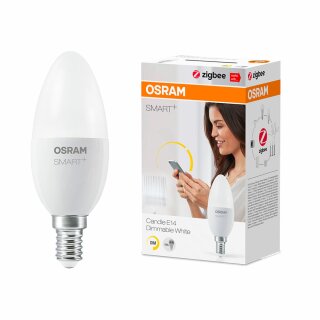 Osram LED Smart+ Kerze 6W = 40W E14 matt 470lm warmweiß 2700K Dimmbar App Google Alexa ZigBee