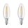 2 x Osram LED Filament Leuchtmittel Kerzen 4W = 40W E14 klar 470lm warmweiß 2700K