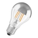Osram LED Filament Leuchtmittel Birne A60 6,5W = 50W E27 Kopfspiegel Silber 640lm warmweiß 2700K DIMMBAR