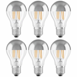 Osram LED-Leuchtmittel-Glühbirne silber E27 warmweiß dimmbar