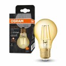 Osram LED Filament A60 Birne Vintage 1906 6,5W = 50W E27 Gold 650lm extra warmweiß 2400K