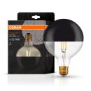 Osram LED Filament G125 Globe Vintage 7W = 52W E27 Kopfspiegel Schwarz matt 680lm warmweiß 2700K