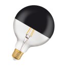 Osram LED Filament G125 Globe Vintage 7W = 52W E27 Kopfspiegel Schwarz matt 680lm warmweiß 2700K