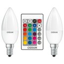 2 x Osram LED Kerze 4,5W = 25W E14 matt 250lm RGBW...