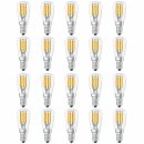20 x Osram LED Filament Leuchtmittel Röhre T26 Kühlschrank 2,8W = 25W E14 klar 250lm warmweiß 2700K