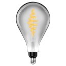 LED Spiral Filament A160 BigDrop 8,5W = 20W E27 Rauchglas 200lm extra warmweiß 1800K DIMMBAR