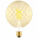 LED Spiral Filament G125 Globe Ananas 5W = 35W E27 Gold 400lm extra warmweiß 2200K DIMMBAR