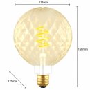 LED Spiral Filament G125 Globe Ananas 5W = 35W E27 Gold 400lm extra warmweiß 2200K DIMMBAR