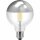 Blulaxa LED Filament Leuchtmittel G125 Globe 7W = 50W E27 Kopfspiegel Silber 645lm warmweiß 2700K 180°