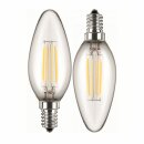 2 x Blulaxa LED Filament Leuchtmittel Kerze 4,5W = 40W...