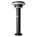 Ledvance Solar Außenleuchte Sockellampe Endura Style Schwarz IP44 6W 600lm Warmweiß 3000K Dimmbar Bewegungsmelder