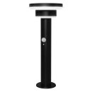 Ledvance Solar Außenleuchte Sockellampe Endura Style Schwarz IP44 6W 600lm Warmweiß 3000K Dimmbar Bewegungsmelder