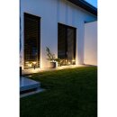 Ledvance Solar Außenleuchte Sockellampe Endura Style Schwarz IP44 6W 600lm Warmweiß 3000K Dimmbar Bewegungsmelder
