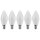 5 x Müller-Licht LED Kerzen 5,5W = 40W E14 matt 470lm warmweiß 2700K 180°